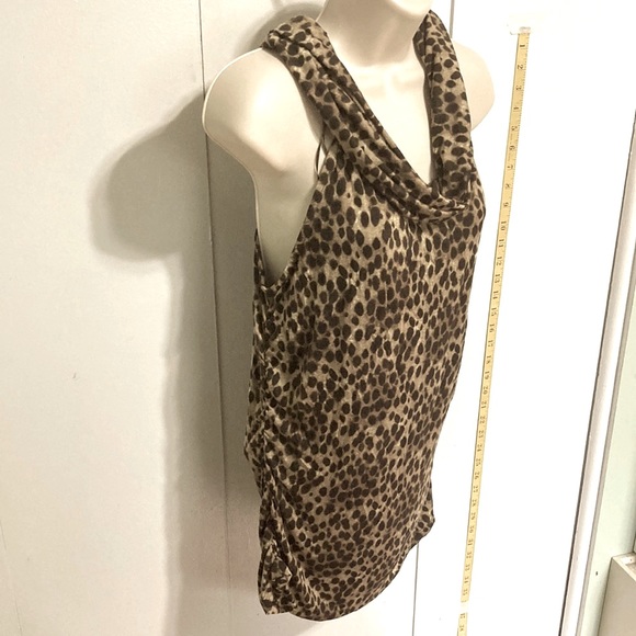 MICHAEL Michael Kors Cheetah Drapey Slinky Sleeveless Over Shoulder Tunic XL - Picture 7 of 15